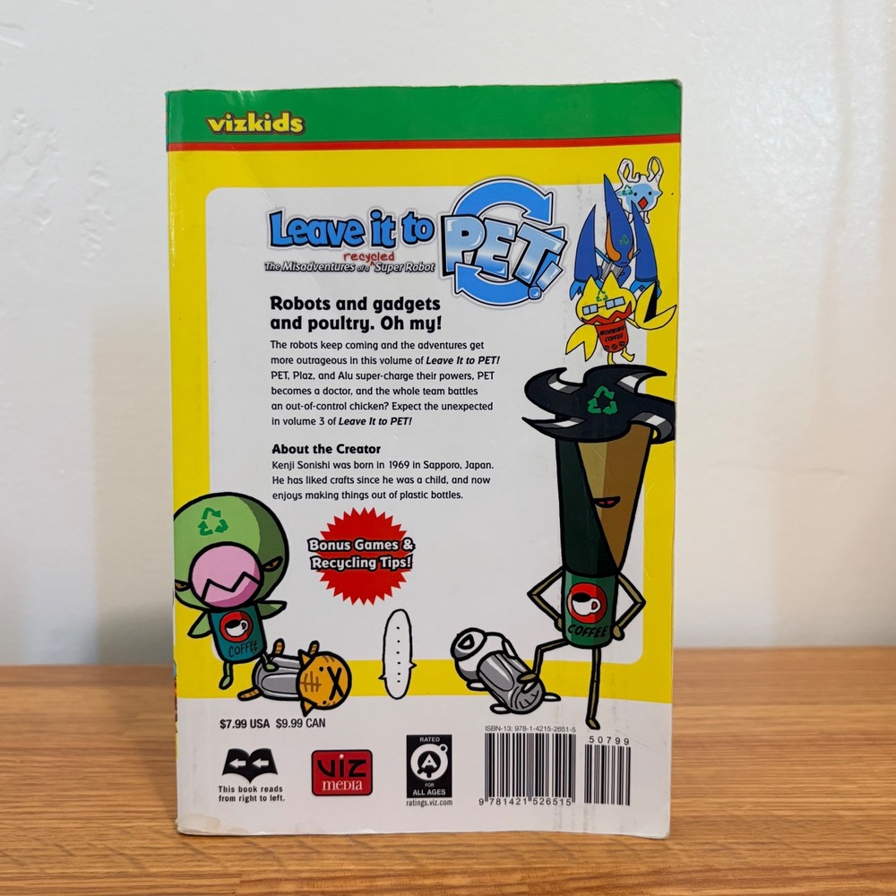 Leave it to PET! Vol 3 Manga Kenji Sonishi Super Robot First Printing Viz Kids - Picture 7 of 8